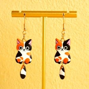 Calico Cat Earrings